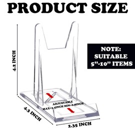 16 Pack Acrylic Book Stand Adjustable Clear Book Stand for Display Tablet Holder Easel Stand Back to School Gift Stand for Home Office Album CD Magazine Postcard Picture Artworks