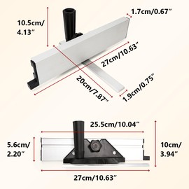 Miter Fence, Miter Gauge for Table Saw, Adjustable Angle Ruler Woodworking Tools Push Block, Angle Plate Ruler Replacement Table Jointers Band Saw Sled Router Table System, -60 To 60 Degrees