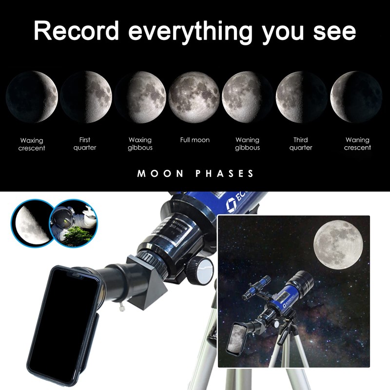 Telescope for Kids Beginners Adults, 70mm Astronomy Refractor Telescope with