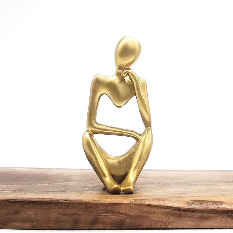 YUESUO Thinker Statue Abstract Sculptures Resin Decoration, Abstract Figure Crafts,