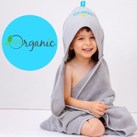 Smithy Hooded Towel Baby 75 x 75 cm Organic Cotton Hooded Bath Towel Child Boy and Girl