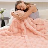 UKELER Pink Faux Fur Throw Blanket for Girls 50''x60'' Decorative