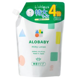 Arobaby Milk Lotion, Refill, Single Item, Unscented, 100% Natural Derived, Organic, Additive-Free, Newborn, Moisturizing