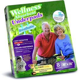 Unique Wellness® Absorbent Under Pads, 8 Count – Made with InconTek® Technology