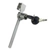 Sliding Glass Door Ratchet Lock with Chrome Finish, Keyed Alike