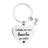GEBETTER Italian Keyring Gift Colleagues with Engraving Colleghe per caso amiche per scelta Birthday Favourite Colleague Farewell Gift for Friendship Gifts, Silver.