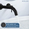 Airuida Solid Brass Widespread Wall Mount Bathroom Faucet with 360