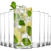KICHLY 16 oz Clear Plastic Tumblers – Pack of 8