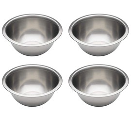 Chef Aid Stainless Steel Mixing Bowl Rust Resistant 13.6cm 0.5 Litre (Pack of 4)