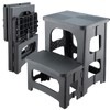 Folding 2-Step Stool for Adults Kids Non-Slip Collapsible Portable Step