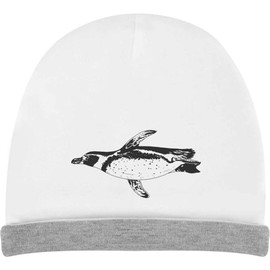 'Swimming African Penguin' Kids Slouch Hat (KH00037875) White