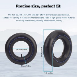 AWSZH Inner Tube 4.10-6 3.50-6 13 x 4.00-6 13x5.00-6 145/70-6 Compatible with Lawn Garden Tire Inner Tube Lawn Mowers Wheelbarrows Hand Trucks Trailers and Generators Mowers (1 PC)