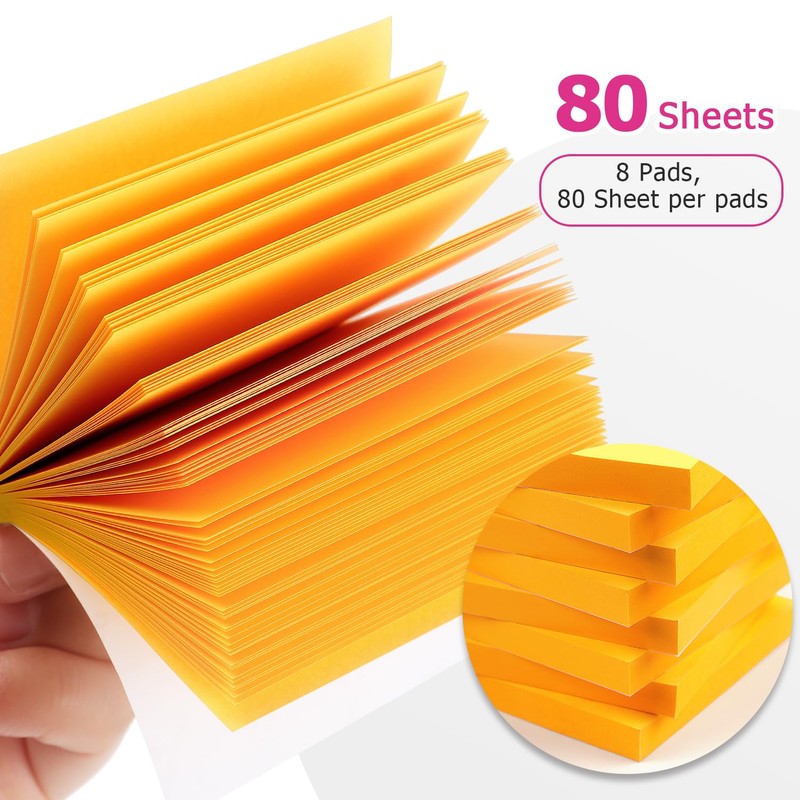 Sticky Notes 3x3 Self-Stick Notes Bright Colors Sticky Notes 8