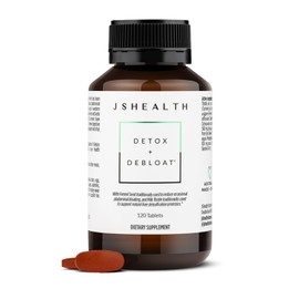 JSHealth Vitamins Detox and Debloat Liver Health Formula | Liver Detox Pills | Debloating Formula with Milk Thistle, Turmeric, Fennel | Liver Cleanse Supplement (120 Tablets)