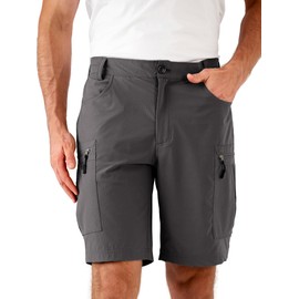 Dababell Mens Hiking Cargo Shorts Stretch Quick-Dry Outdoor Casual Work Shorts for Men Camping Fishing with 5 Pockets-S Graphite