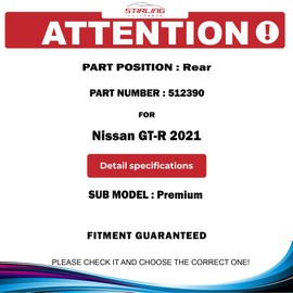 Stirling Rear Wheel Bearing and Hub Assembly for Nissan GT-R 2021 | Premium | 512390