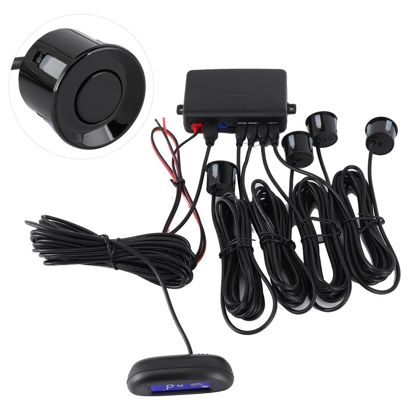 Auto LED Parking Sensor Backup Radar System Buzzing Alarm Weatherproof