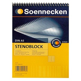 Soe 1131 A5 Recycled Shorthand 40Bl with Centre Line 60g
