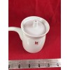 Japanese Hakusan Porcelain White Soy Pot Dispenser G-Type Decanter Japan