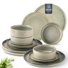AmorArc Ceramic Dinnerware Sets, Handmade Reactive Glaze Stoneware Plates and