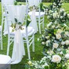 QRZLP 6PCS Wedding Aisle Pew Flowers, Rose Floral Wedding Chair