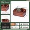 Brick Brown Premium Handcrafted Wooden Spoon stand for kitchen |