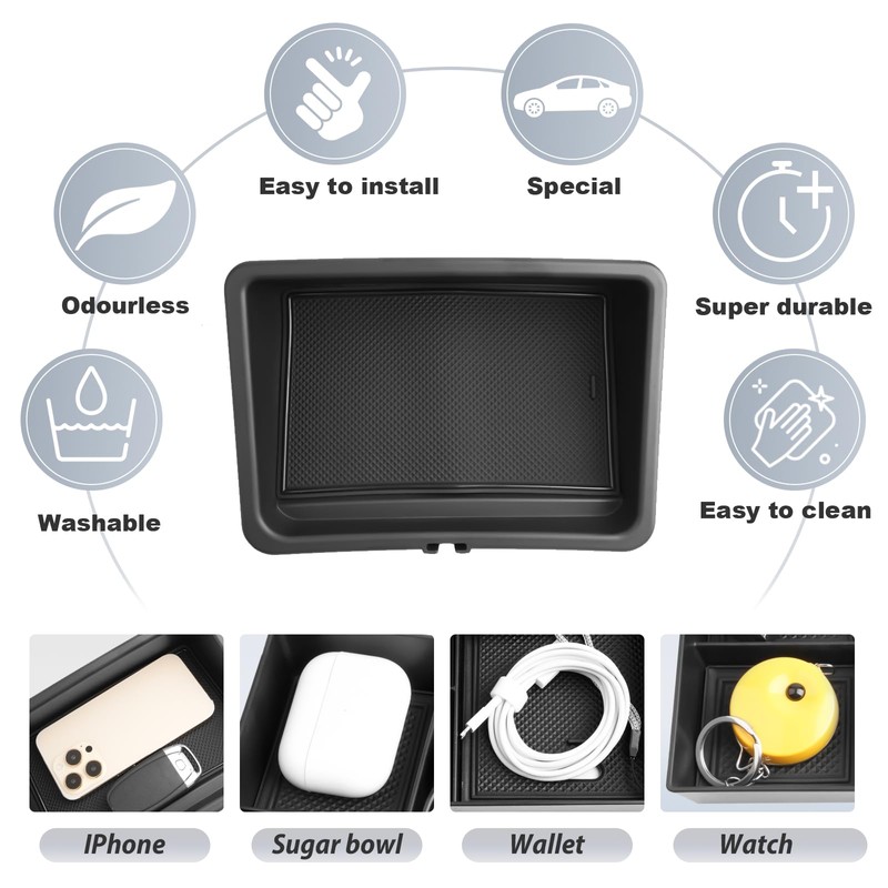 SKTU Centre Console Organiser Compatible with Dacia Spring Electric EV