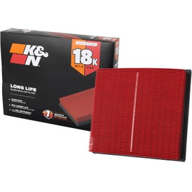 K&N KNA-2443 Filtro de Aire del Motor 18000 Millas Compatible con Toyota/Lexus/Mitsubishi Highlander/RAV4/Sienna/Camry/ES350/NX300/RX350 2010-2021, Rojo/Negro