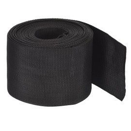 Boxonly 10cm Lightweight Polypropylene Webbing Strap 4" 10 Yard Backpack Strapping Band Black for Outdoor Luggage Cargo Straps