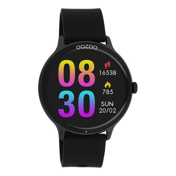 Oozoo - Vielseitige Smartwatch Herren mit 20mm Silikonarmband | Fitnesstracker