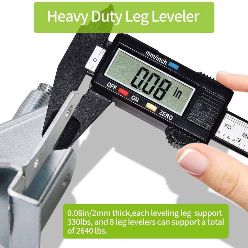 LFSEMINI Leg Leveler, 4 Pack Black Leveling Feet, Heavy Duty