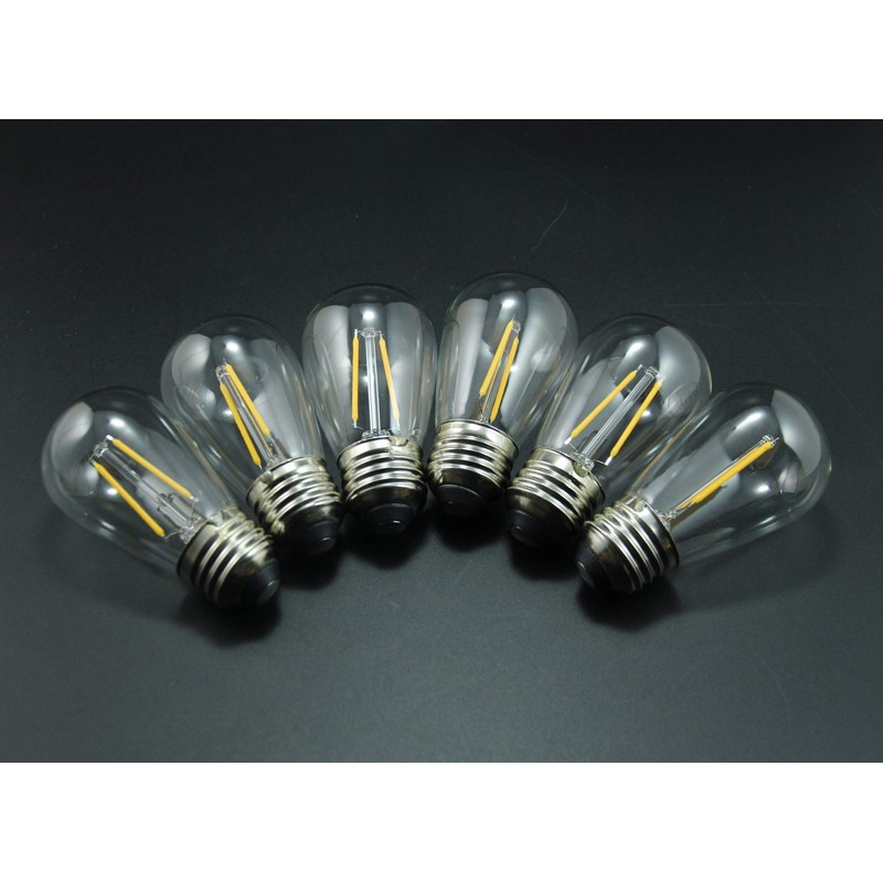 BRIMAX 6 Pack 2W LED Light Bulbs,Equivalent to 15W-20W,Low Watt