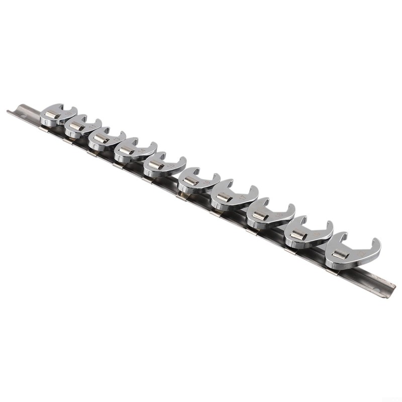 Crowfoot Wrench Set 10pcs 10 To 22mm 3/8Inch Sq Drive