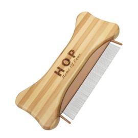 BNREOZA 1 Stück knochenförmiger Holzgriff-Flohkamm, Holzgriff-Hundekurzhaar-Flohkamm, Haustierpflegekamm, effektiver Flohkamm für Haustiere, entfernt Flöhe und Zecken, Hunde- und Katzenausdünnung