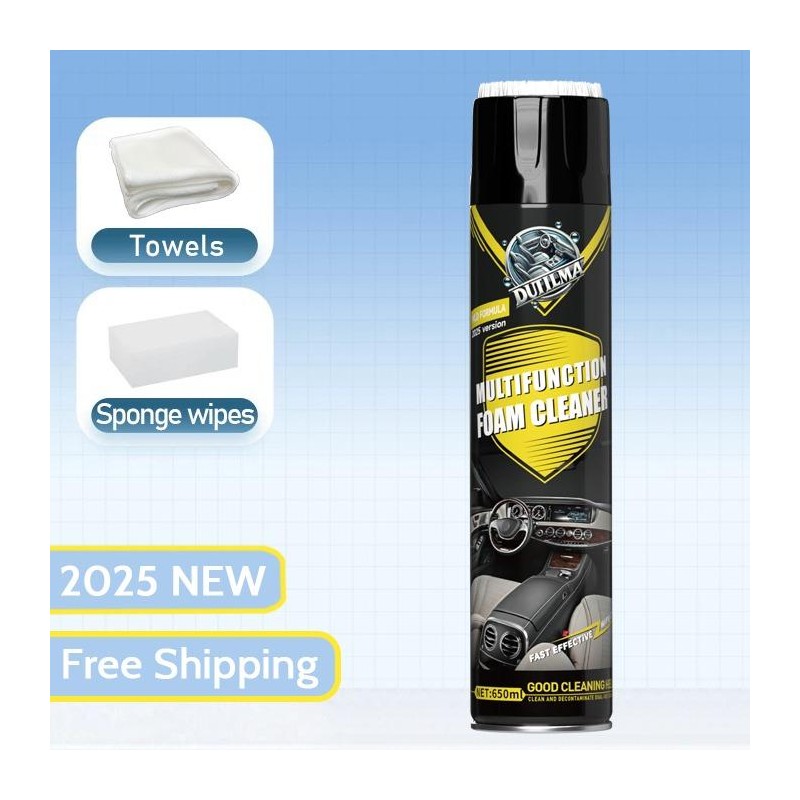 Dutilma Car Interior Foam Cleaner Spray 650ml Multifunctional Heavy Duty
