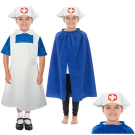 Charlie Crow WW1/WW2 | First or Second World War Nurse Hat Costume for kids 3+ Years