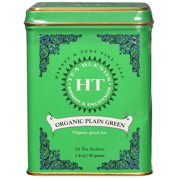 Harney Sons HT Tea Blend Organic Plain Green 20 Tea Sachets 1 4 oz 40 g
