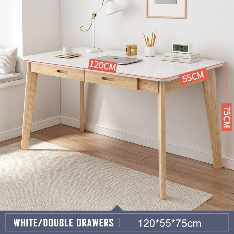 IOTXY Solid Wood Writing Desk - Home Office Workbench Desk