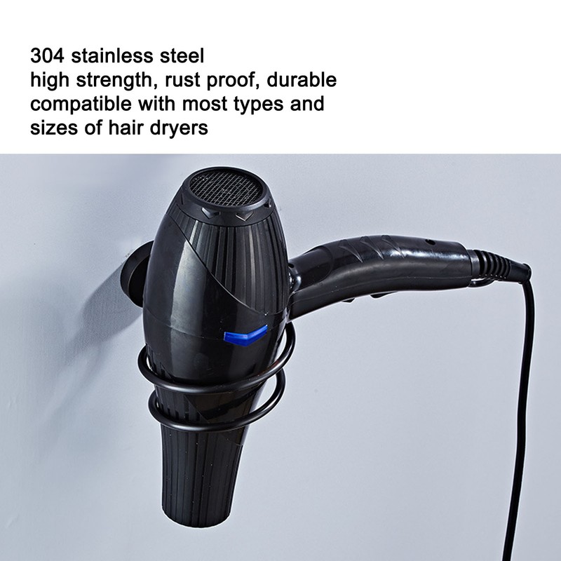 304 Stainless Steel Hair Dryer Rack Keep Tidy Wall Mount