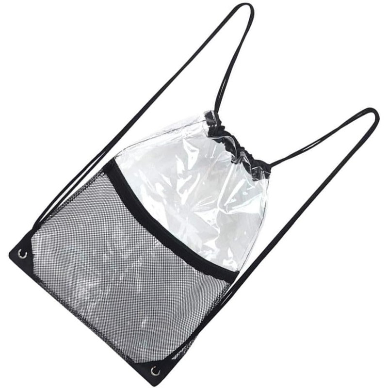 Bolsa de Playa Transparente Plegable de PVC Cordón 34x45 CM