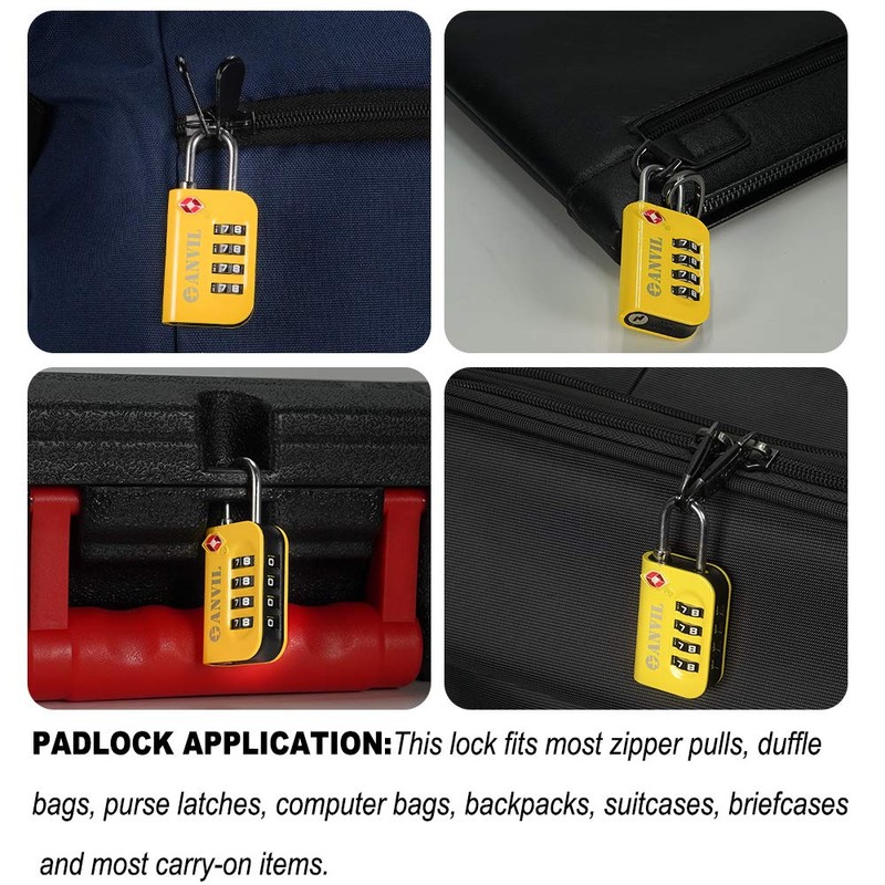 ANVIL TSA Approved Luggage Lock - 4 Digit Combination, 10,000