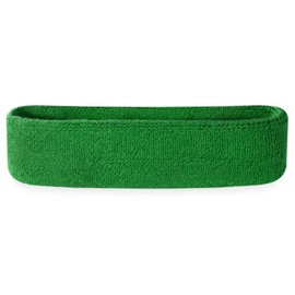 Suddora Sweatband/Headband - Terry Cloth Athletic Basketball Head Sweat Bands (Green)