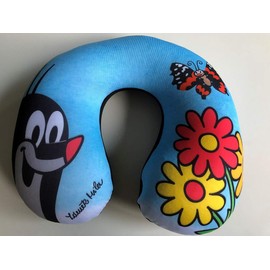 Mole Car Cushion, Flower Bouquet Little Mole 23x24cm Neck Pillow - Flowers/Krek Zákrčník kytice - Der Kleine Maulwurf Nackenkissen/Kisvakond Utazó párna
