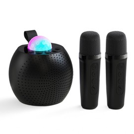 Karaoke Machine For Kids Adults,Mini Portable Wireless Blutooth Speaker with 2 Wireless Microphones And Light Show Effect These Toys Make Great Gifts for Birthdays and Parties Ages from 4,5,6+.