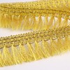 ZNZAKKA Gold Fringe Trim 12 Yards Tassel Trim Chainette Fringe