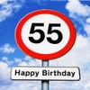 Twizler 55th Birthday Card - Roadsign - 55 Year Old – Age 55 Birthday Card