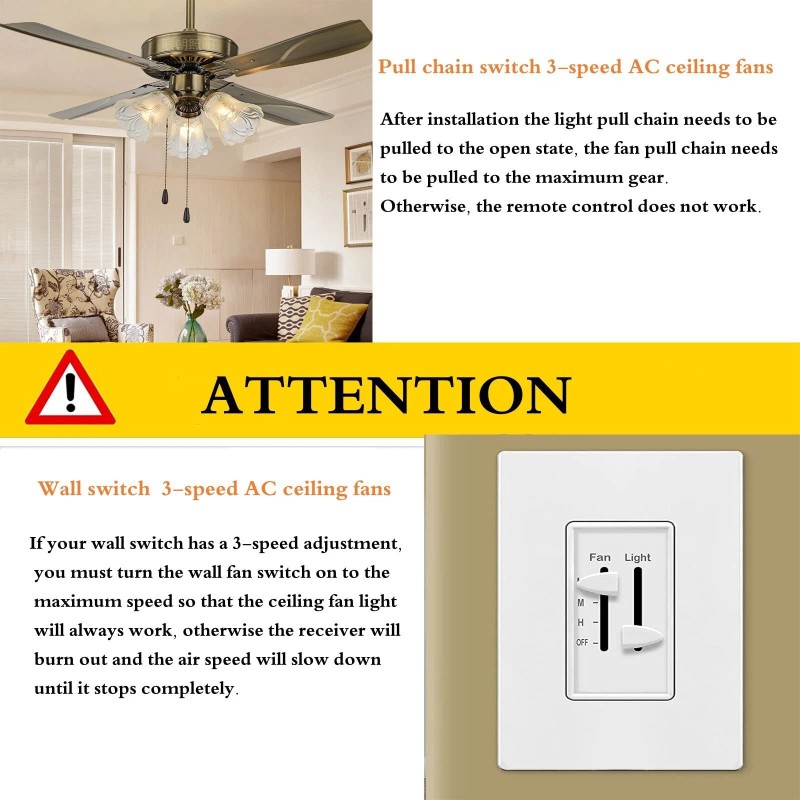 Breeze Bay Universal Ceiling Fan Remote Control and Receiver Kit