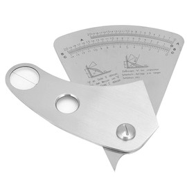 Candeon Weld Gauge, Weld Empty, Stainless Steel Fan-Shaped Welding Gauge, 0-20 mm Weld Gauge Weld Test Ulnar Inspection for Measuring the Angle Width and Height of the Weld Throat