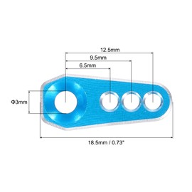 MECCANIXITY Aluminum Alloy 1/18 25T Steering Servo Arm Horn Deep Blue for DIY RC Car/Boat/Airplane Boat Accessories 2 Pcs
