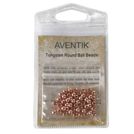 Think Fast Think Deep Aventik 50pc Tungsten Beads Round Ball Beads Fly Tying Materials 7 Colors / 5 Sizes Fly Fishing, Nymph Streamer (Gold, 2.0mm)